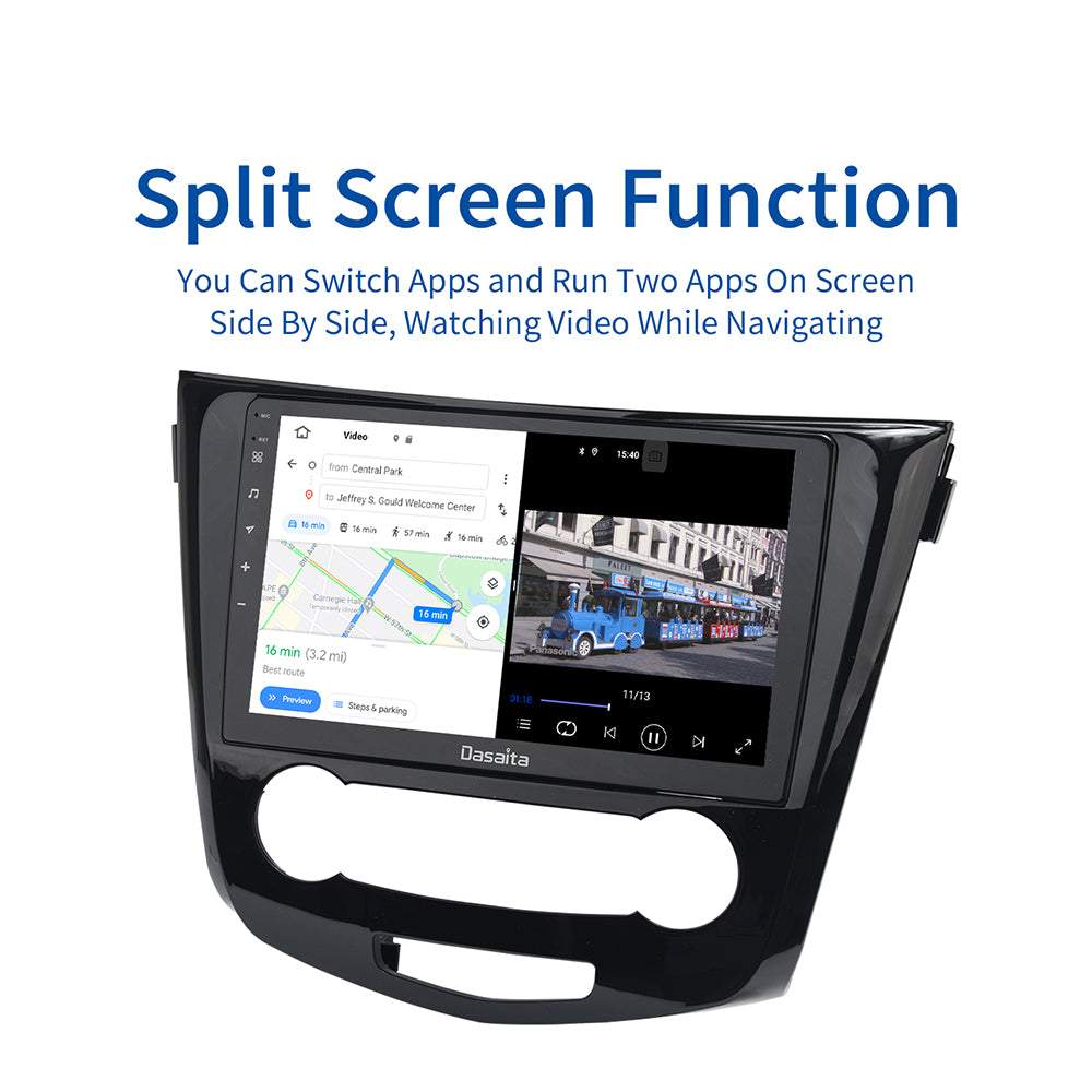 Dasaita MAX10 Nissan Qashqai 2014 2015 2016 2017 2018 Car Stereo 10.2 Inch Carplay Android Auto PX6 4G+64G Android10 1280*720 DSP AHD Radio