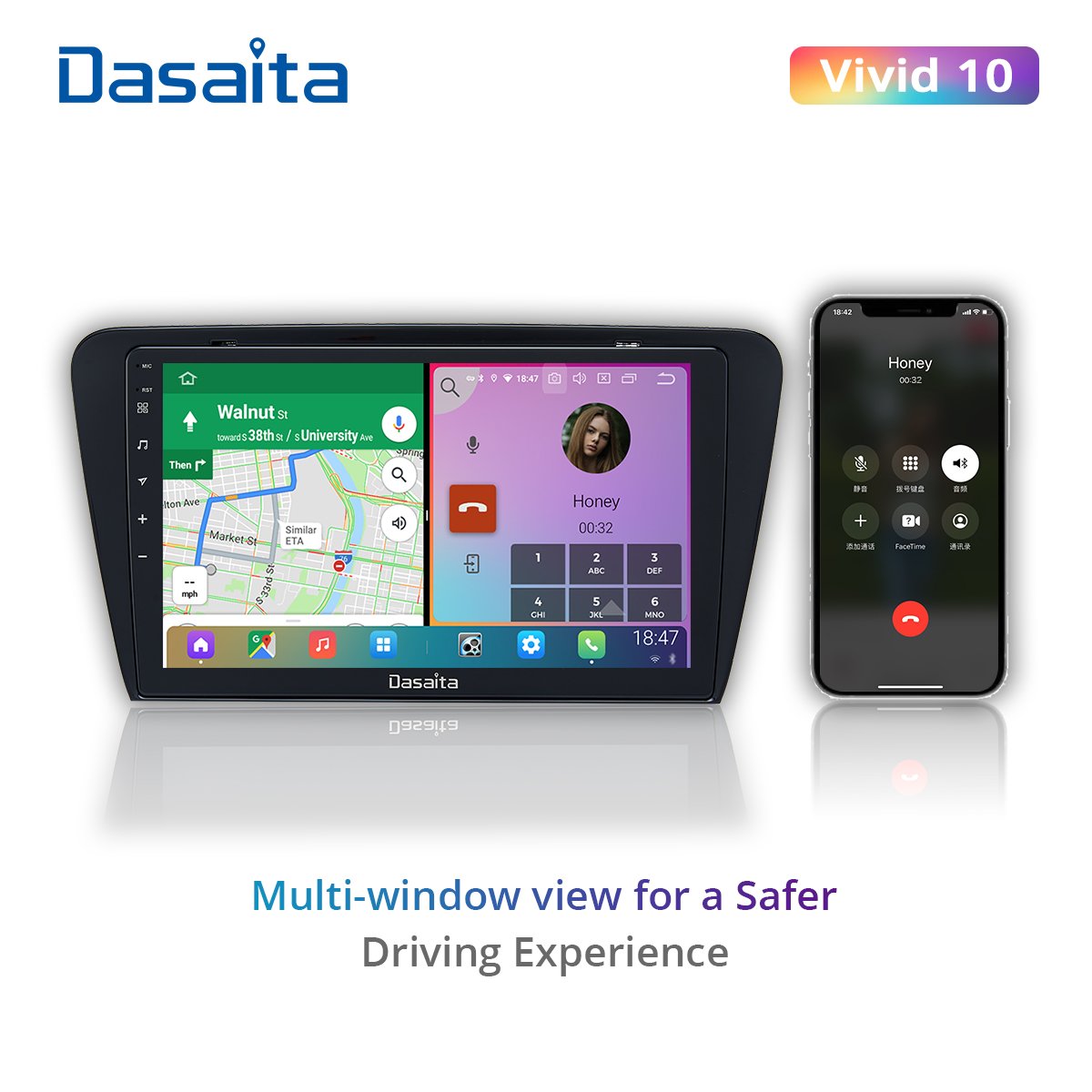 Dasaita Vivid For Skoda Octavia 3 A7 2014 2015 2016 2017 2018 2019 Car stereo 1 din android Apple Carplay Android Auto 4G 64G