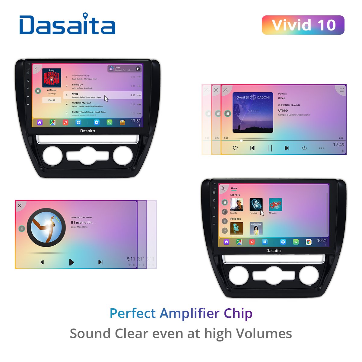 Dasaita For VW Jetta 2011 2012 2013 2014 2015 Apple Carplay Android Auto car intelligent system radio Navigation GPS DSP 4G 64G