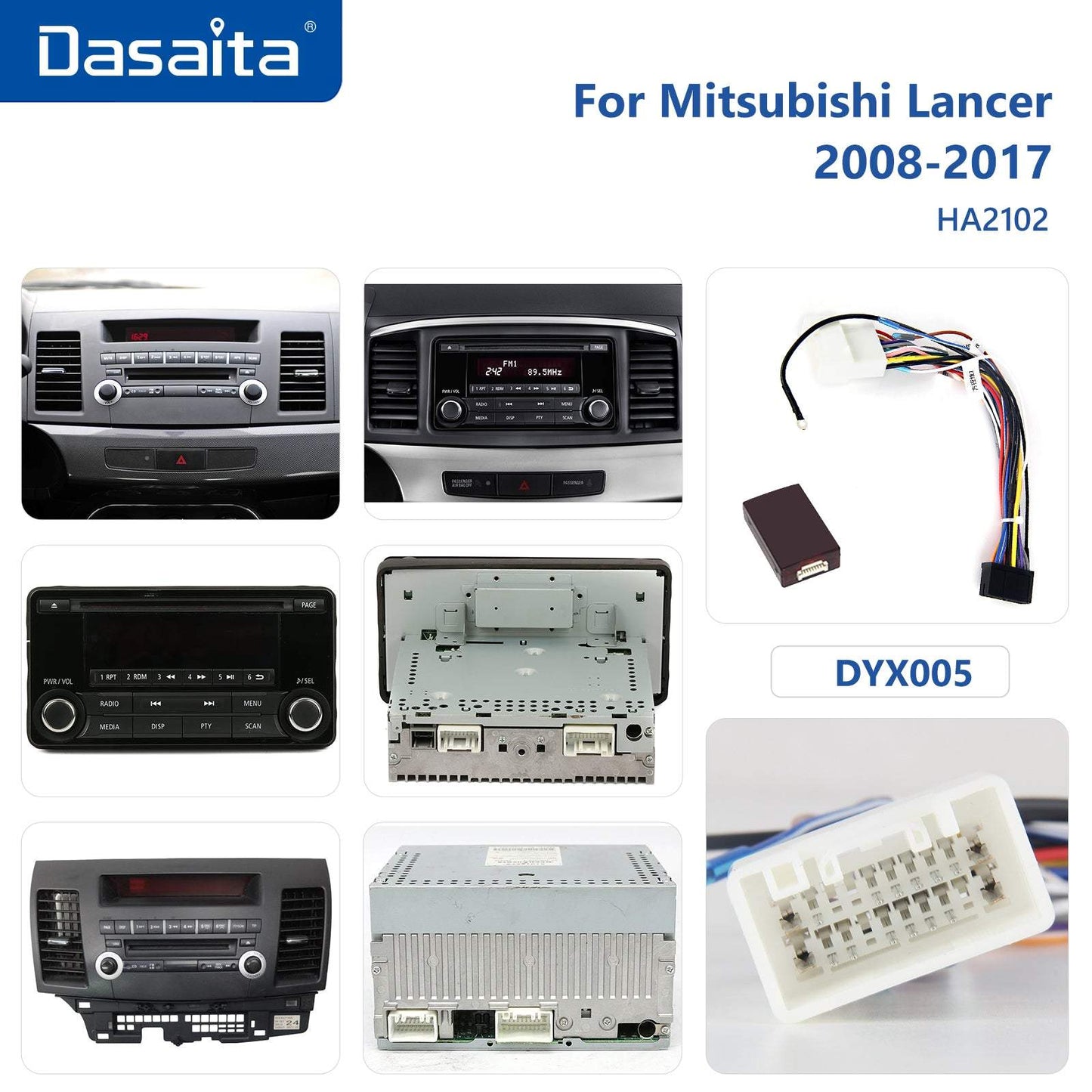Dasaita MAX10 Mitsubishi Lancer 2008 2009 2010 2011 2012 2013 2014 2015 2016 2017 Car Stereo 10.2" Carplay Android Auto PX6 4+64G 1280*720 DSP Radio