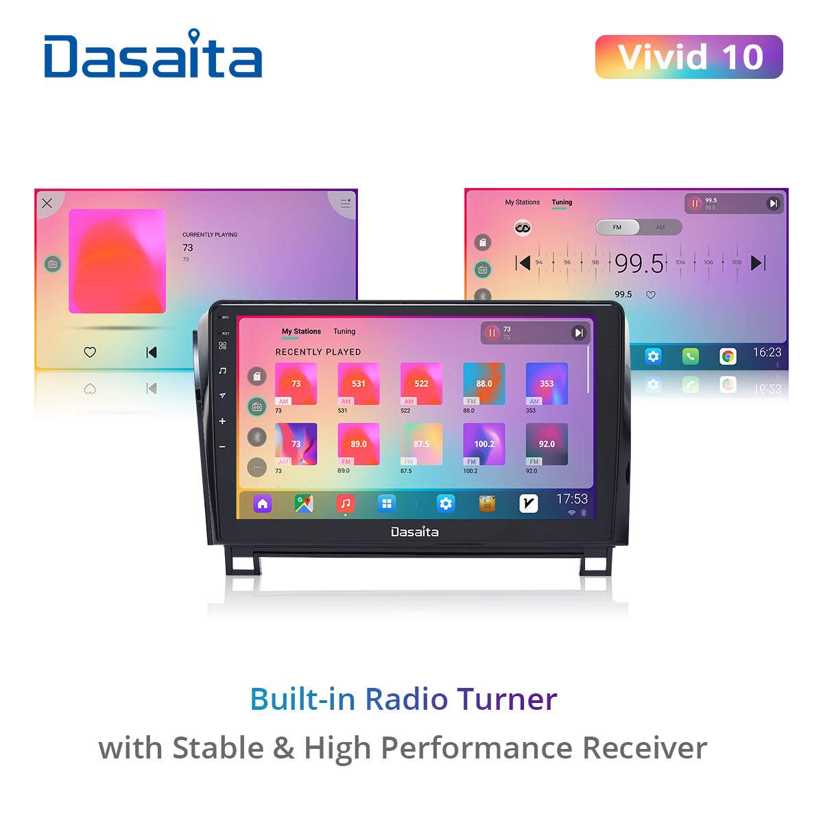 Dasaita Vivid11 Toyota Tundra Sequoia Car Stereo 10.2Inch Carplay Android Auto PX6 4G+64G Android11 1280*720 DSP AHD Radio