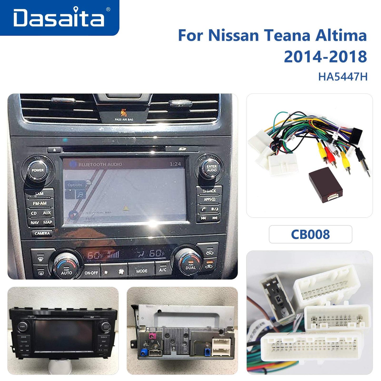 Dasaita Vivid11 Nissan Teana Altima 2014 2015 2016 2017 2018 Car Stereo 9 Inch Carplay Android Auto PX6 4G+64G Android11 1280*720 DSP AHD Radio