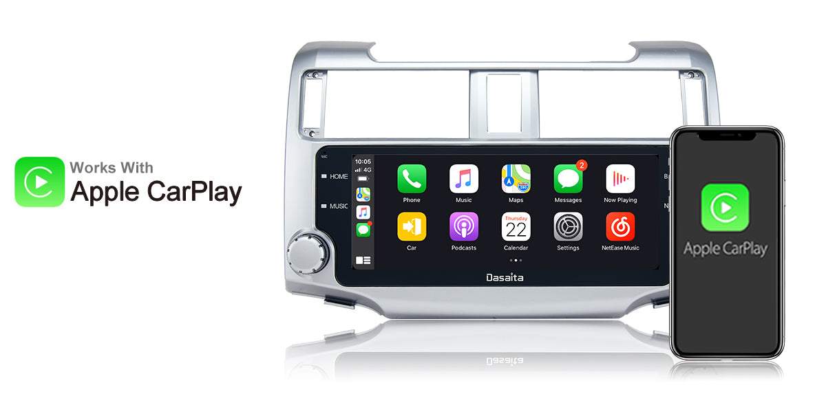 Dasaita Vivid11 Toyota 4Runner 2010 2011 2012 2013 Car Stereo 10.25 Inch Carplay Android Auto PX6 4G+64G Android11 1280*480 DSP AHD Radio