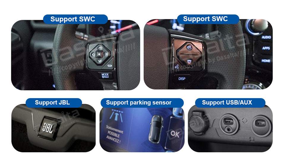 Dasaita MAX10/MAX11 Toyota 4Runner 2014 2015 2016 2017 2018 2019 Car Stereo 10.25 Inch Carplay Android Auto PX6 4G+64G Android10/Android11 1280*480 DSP AHD Radio
