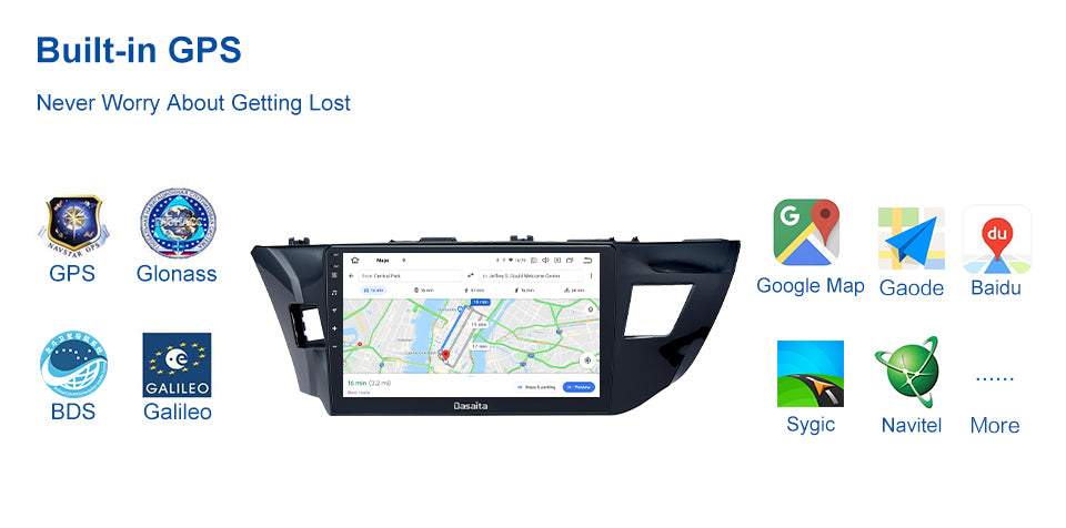 Dasaita MAX11 Toyota Corolla 2014 2015 2016 Car Stereo 10.2 Inch Carplay Android Auto PX6 4G+64G Android11 1280*720 DSP AHD Radio