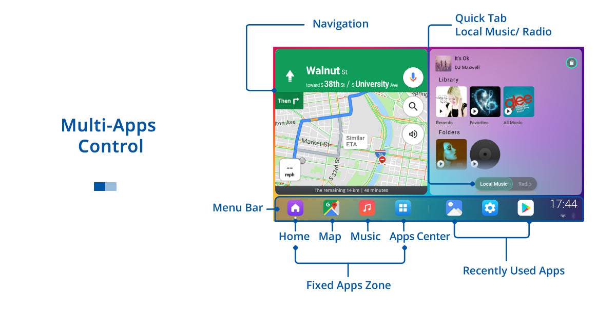 Dasaita Vivid10 Toyota RAV4 2012 2013 2014 2015 2016 2017 Car Stereo 10.2 Inch Carplay Android Auto PX6 4G+64G Android10 1280*720 DSP AHD Radio