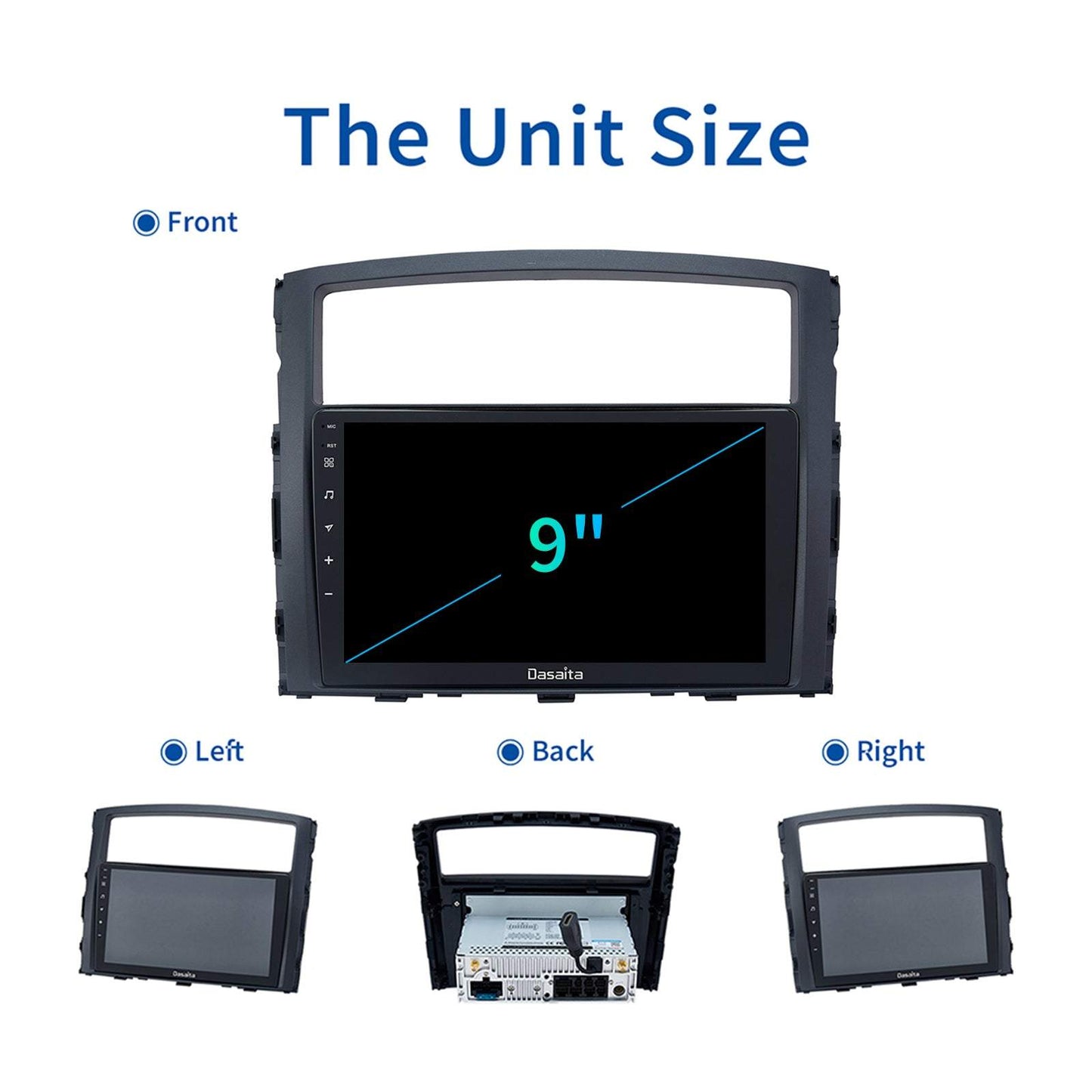 Dasaita Car Multimedia Player 9" Android 10 For Mitsubishi Pajero V97 V93 Radio 2006 2007 2008 2009 GPS Stereo Carplay