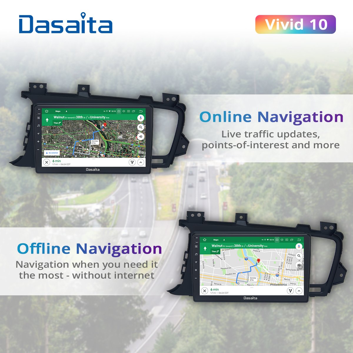 Dasaita Vivid For KIA K5 Optima 2011 2012 2013 Car Radio Android Auto Carplay Car stereo 9" Touch Screen 1280*720 Navigation