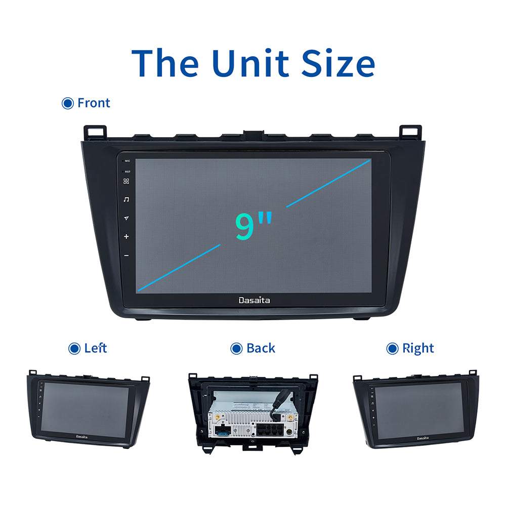 Dasaita MAX10 For Mazda 6 2009 2010 2011 2012 Car Stereo IPS 2.5D Screen Touch GPS Navigation Android 10.0 Carplay Radio