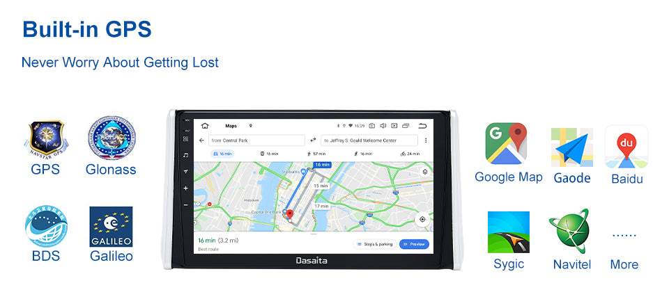 Dasaita MAX11 Toyota RAV4 2019 2020 2021 Car Stereo 10.2 Inch Carplay Android Auto PX6 4G+64G Android10 1280*720 DSP AHD Radio