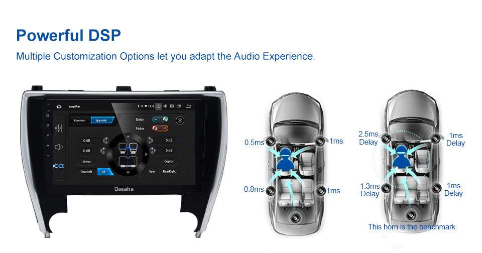 Dasaita MAX11 Toyota Camry 2015 2016 2017 Car Stereo 10.2 Inch Carplay Android Auto PX6 4G+64G Android11 1280*720 DSP AHD Radio