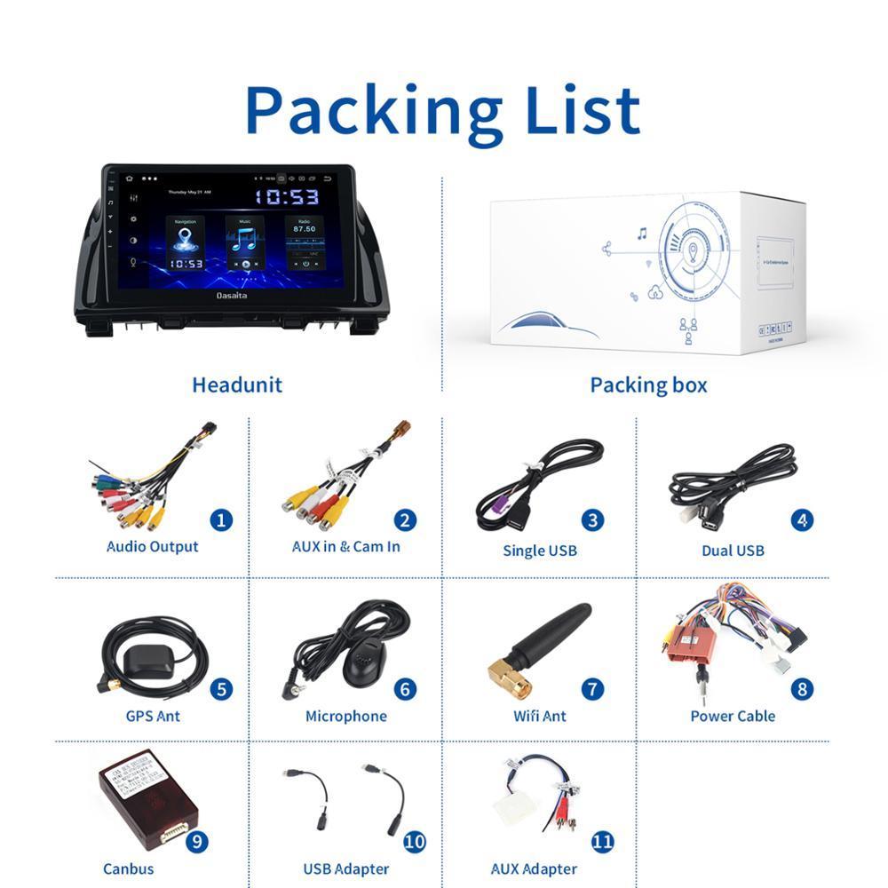Dasaita MAX10 Mazda CX5 2012 2013 2014 2015 Car Stereo 10.2 Inch Carplay Android Auto PX6 4G+64G Android10 1280*720 DSP AHD Radio