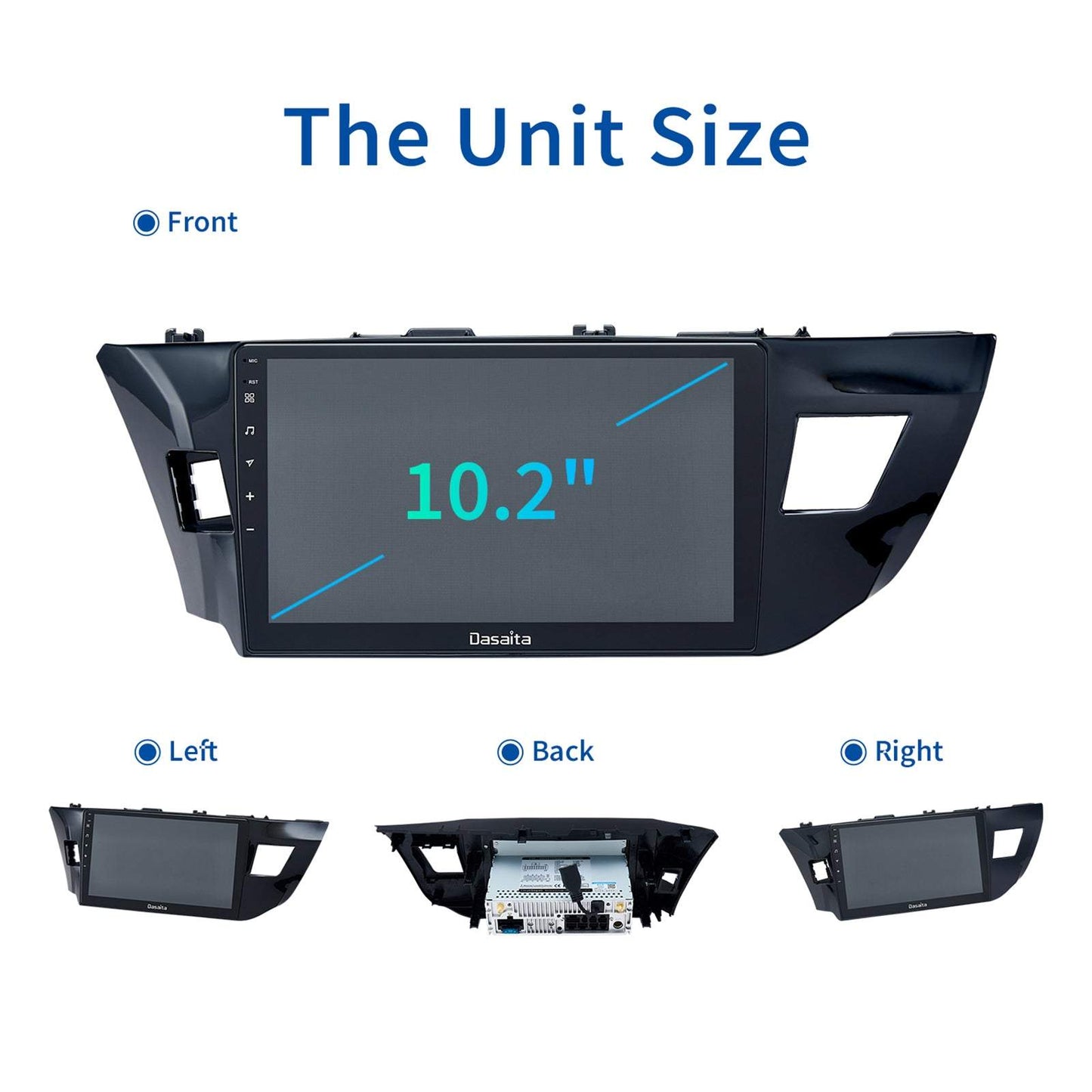 Dasaita (Outlets) W11 Toyota Corolla 2014 2015 2016 Car Stereo 9 Inch PX4 2G+32G Android11 1024*600 DSP AHD Radio