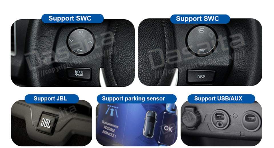 Dasaita MAX11 Toyota Corolla 2014 2015 2016 Car Stereo 10.2 Inch Carplay Android Auto PX6 4G+64G Android11 1280*720 DSP AHD Radio