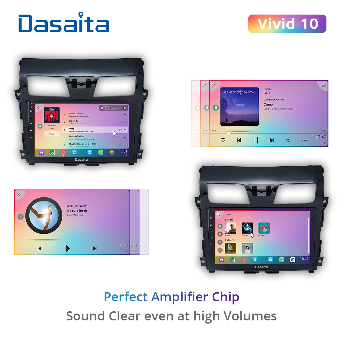 Dasaita Vivid for Nissan Teana Altima Radio 2013 2014 2015 Car Radio Android Auto Carplay Multimedia Video 10.2" Touch Screen