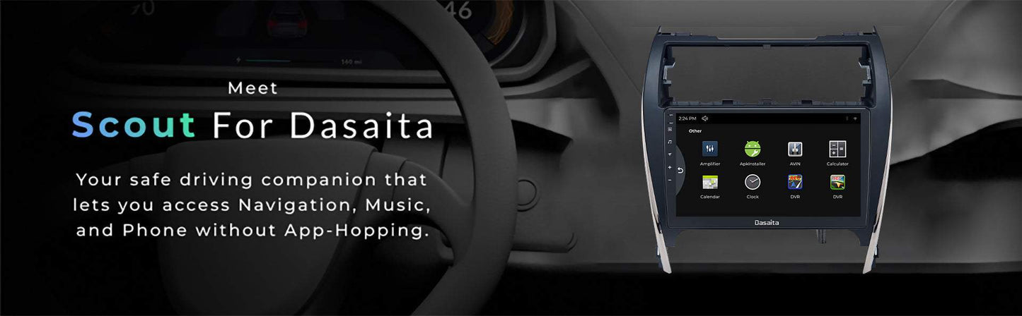 Dasaita Scout10 Toyota Camry 2012 2013 2014 Car Stereo 10.2 Inch Carplay Android Auto PX6 4G+64G Android10 1280*720 DSP AHD Radio