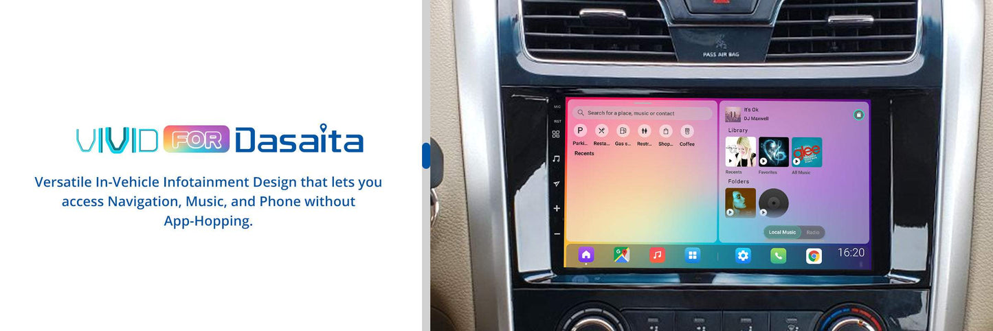 Dasaita Vivid11 Nissan Teana Altima 2014 2015 2016 2017 2018 Car Stereo 9 Inch Carplay Android Auto PX6 4G+64G Android11 1280*720 DSP AHD Radio