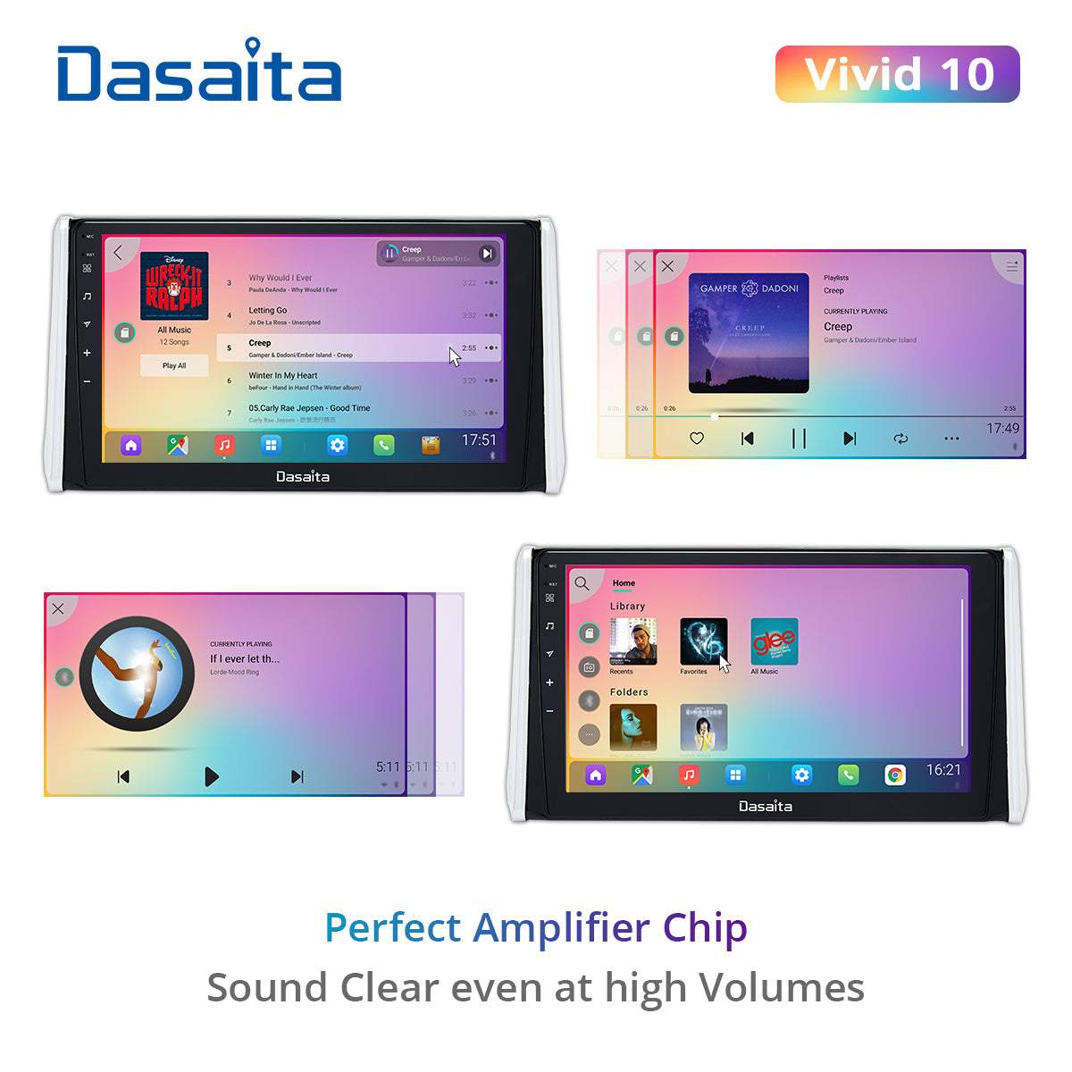 Dasaita Vivid11 Toyota RAV4 2019 2020 2021 Car Stereo 10.2 Inch Carplay Android Auto PX6 4G+64G Android11 1280*720 DSP AHD Radio