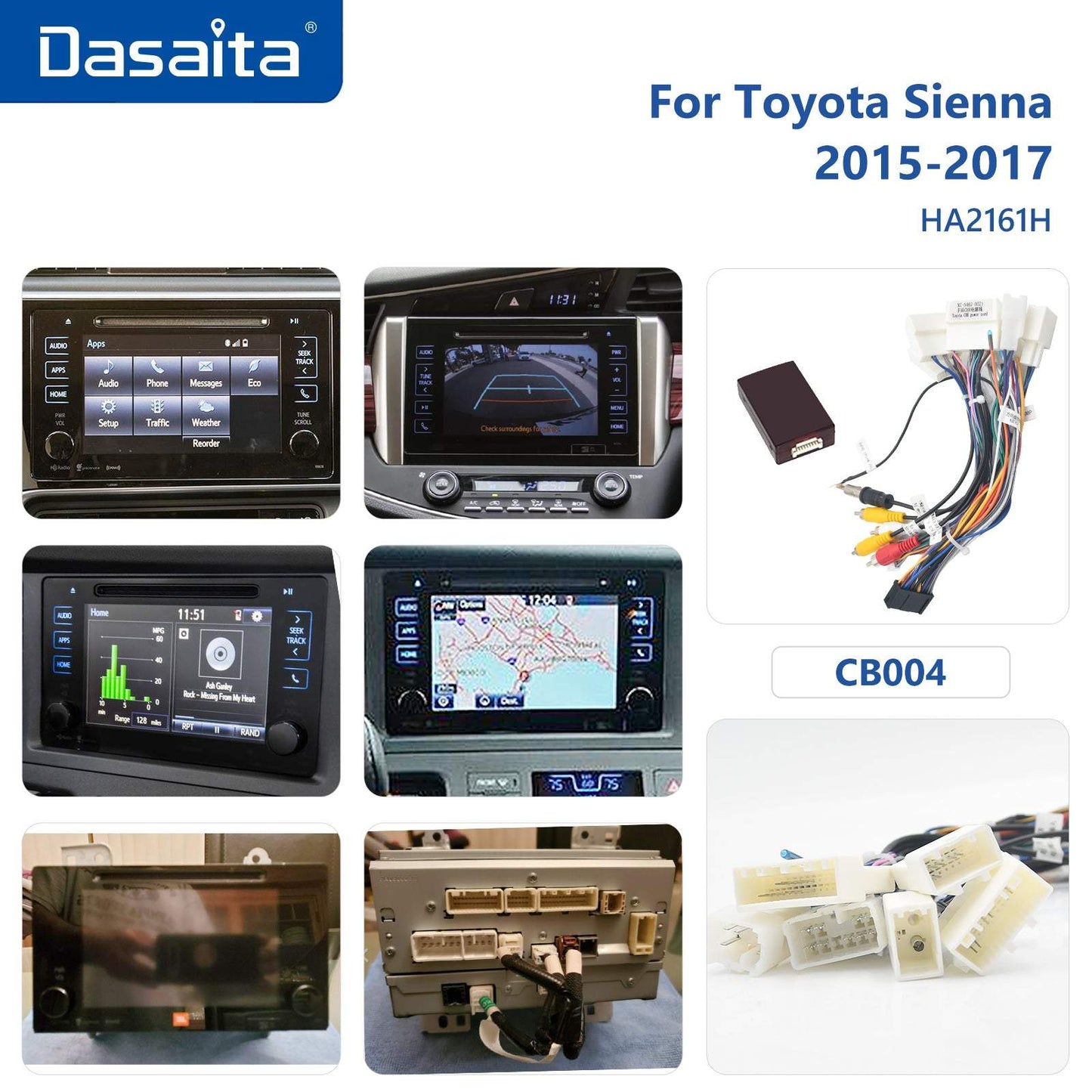 Dasaita MAX10/MAX11 Toyota Universal 2014-2022 Sienna 2015-2017 Car Stereo 9 Inch Carplay Android Auto PX6 4G+64G Android10/Android11 1280*720 DSP AHD Radio