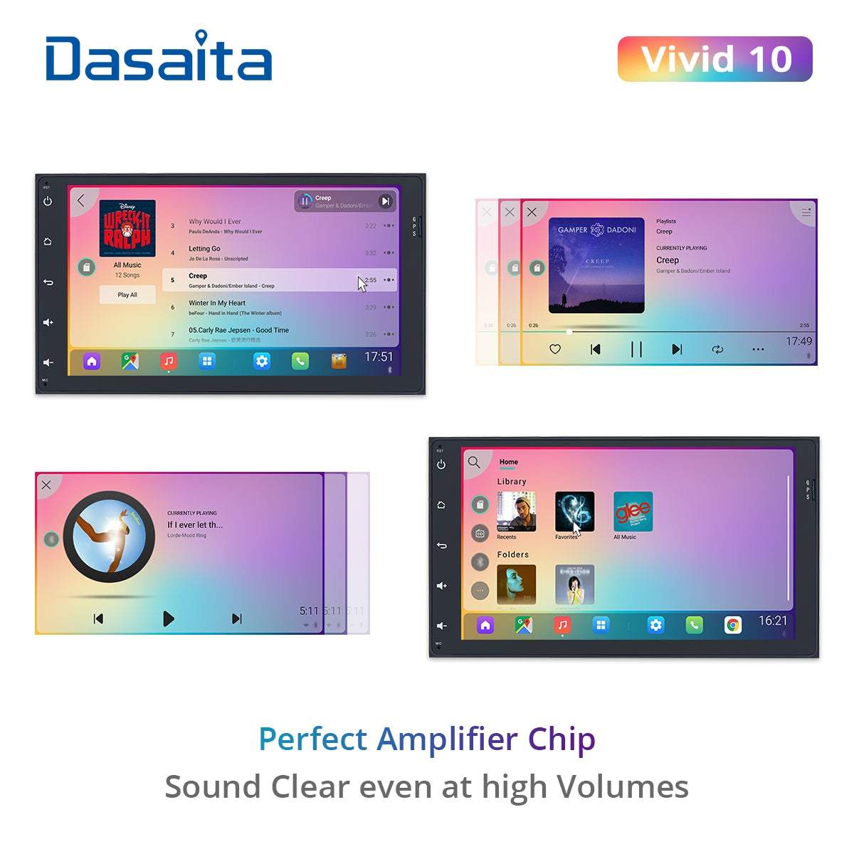 Dasaita Vivid10/Vivid11 Toyota Universal 2014-2022 Car Stereo 9 Inch Carplay Android Auto PX6 4G+64G Android10/Android11 1280*720 DSP AHD Radio