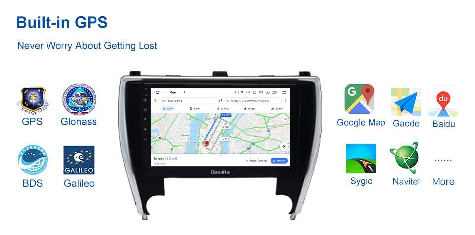 Dasaita MAX11 Toyota Camry 2015 2016 2017 Car Stereo 10.2 Inch Carplay Android Auto PX6 4G+64G Android11 1280*720 DSP AHD Radio