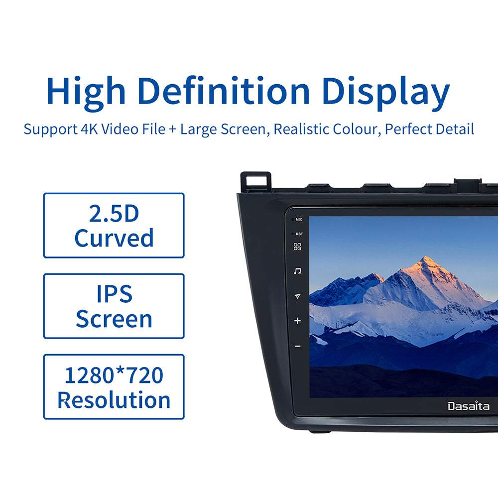 Dasaita MAX10 For Mazda 6 2009 2010 2011 2012 Car Stereo IPS 2.5D Screen Touch GPS Navigation Android 10.0 Carplay Radio