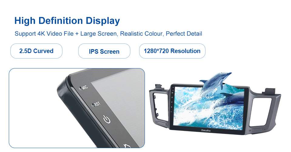 Dasaita MAX11 Toyota RAV4 2012 2013 2014 2015 2016 2017 Car Stereo 10.2 Inch Carplay Android Auto PX6 4G+64G Android11 1280*720 DSP AHD Radio