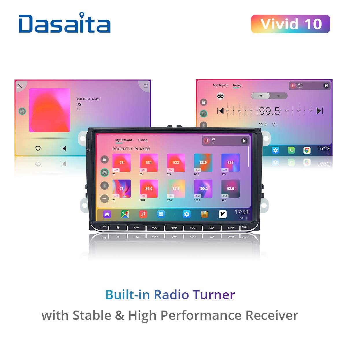Dasaita Vivid11 9 inch for VW Polo Golf Tiguan Universal Car Stereo IPS 4G RAM 64G ROM Amplifier Apple Carplay Spotify