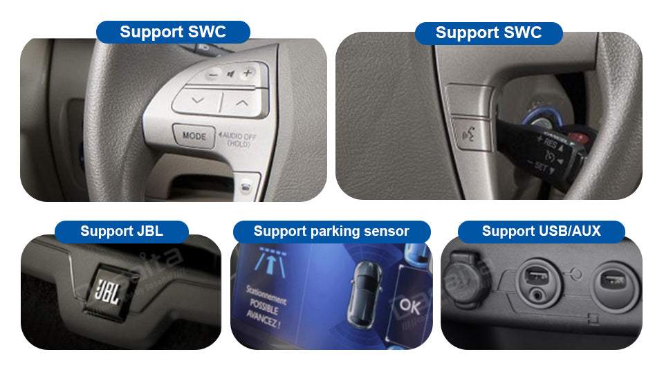 Dasaita (Outlets) W11 Toyota Camry 2007 2008 2009 2010 2011 Car Stereo 9 Inch PX4 2G+32G Android11 1024*600 DSP AHD Radio