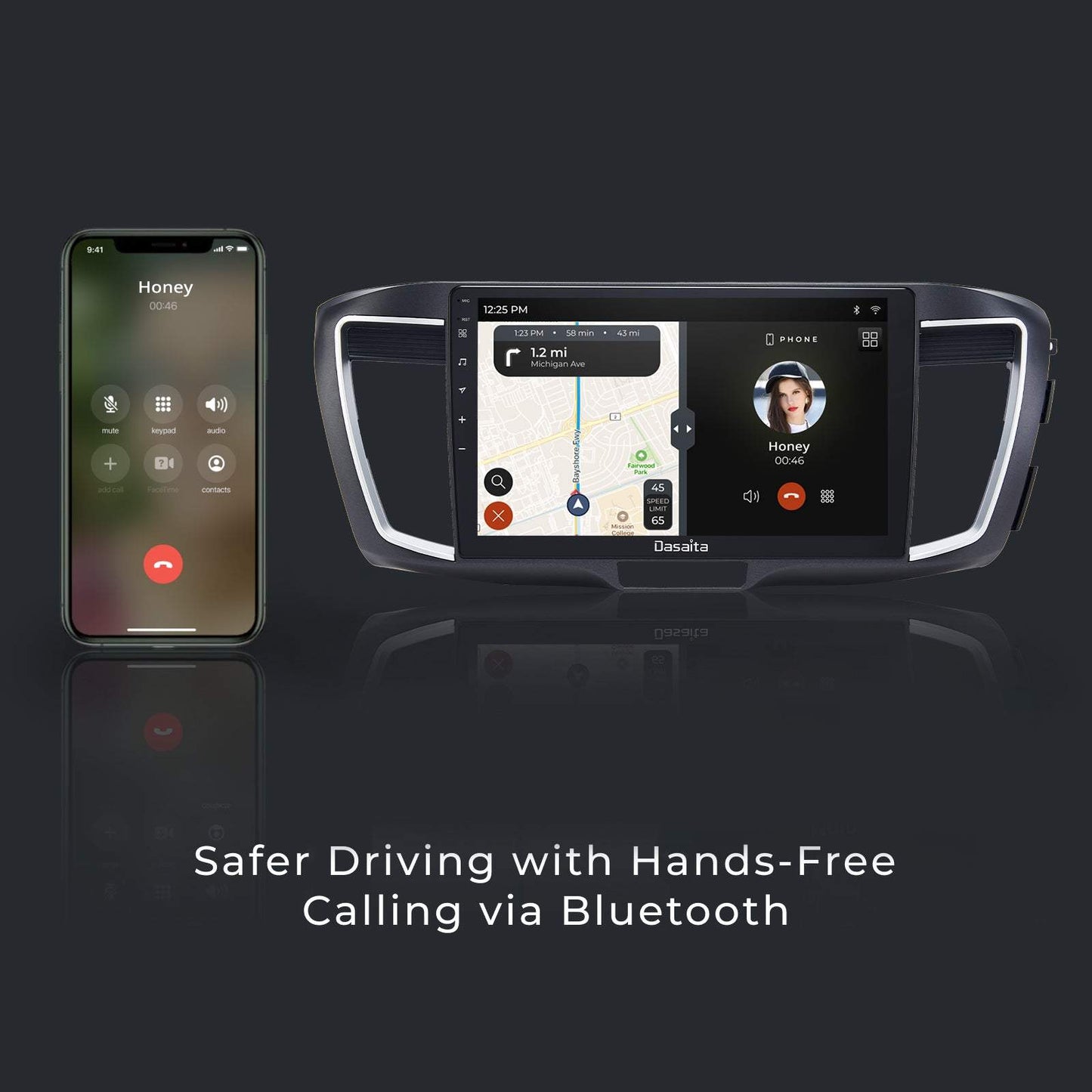Dasaita Scout10 10.2 inch for Honda Accord 2013 2014 2015 2016 2017 Car Android Stereo Apple Carplay Android Auto GPS Navigation Wifi 1280*720 Video