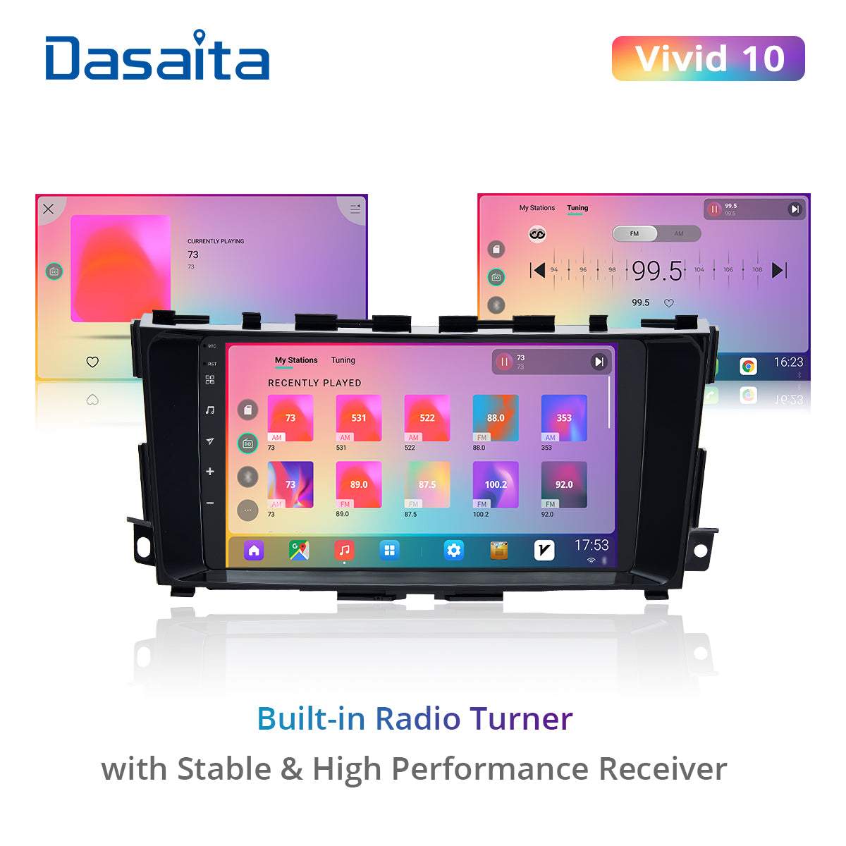 Dasaita Vivid11 Nissan Teana Altima 2014 2015 2016 2017 2018 Car Stereo 9 Inch Carplay Android Auto PX6 4G+64G Android11 1280*720 DSP AHD Radio