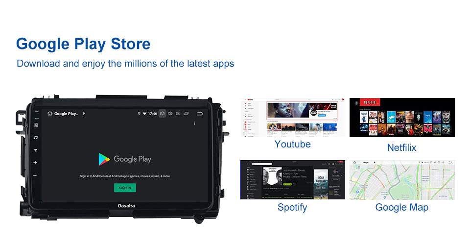 Dasaita MAX11 Honda Vezel HRV 2013 2014 2015 2016 2017 2018 2019 Car Stereo 9 Inch Carplay Android Auto PX6 4G+64G Android11 1280*720 DSP Radio