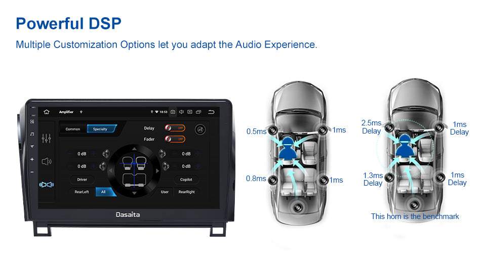 Dasaita MAX11 Toyota Tundra Sequoia Car Stereo 10.2 Inch Carplay Android Auto PX6 4G+64G Android11 1280*720 DSP AHD Radio
