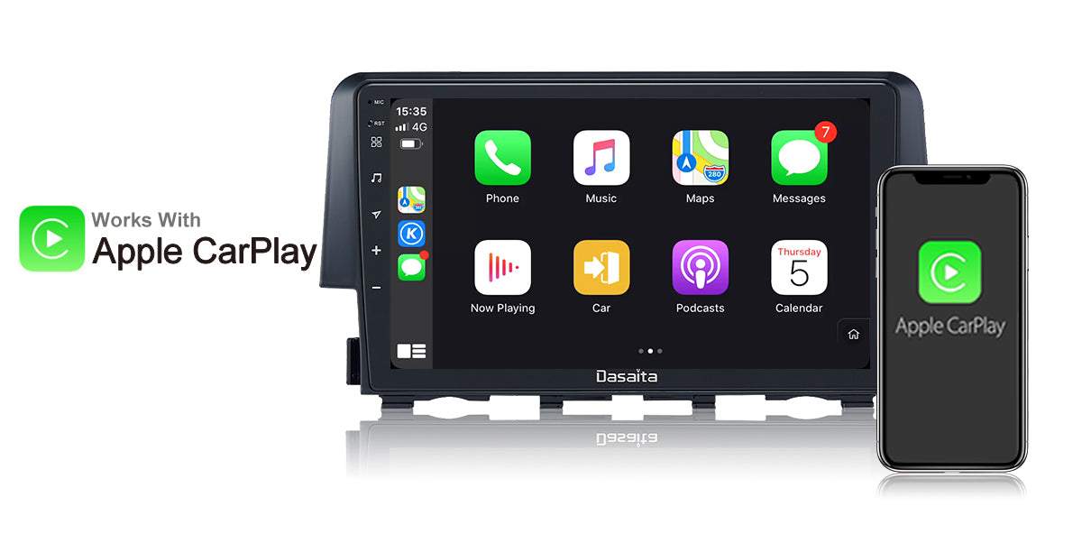 Dasaita Vivid10 Honda Civic 2015 2016 2017 Car Stereo 9 Inch Carplay Android Auto PX6 4G+64G Android10 1280*720 DSP AHD Radio