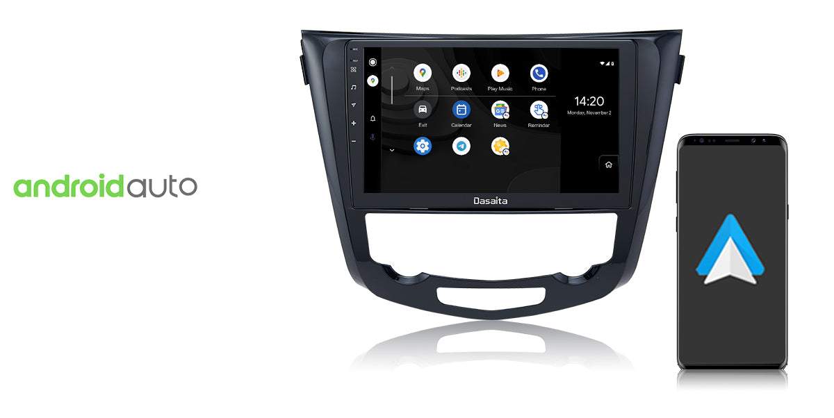 Dasaita Vivid10/Vivid11 Nissan X-Trail Qashqai Rogue 2014 2015 2016 2017 2018 2019 2020 Car Stereo 10.2 Inch Carplay Android Auto PX6 4G+64G Android10/Android11 1280*720 DSP AHD Radio