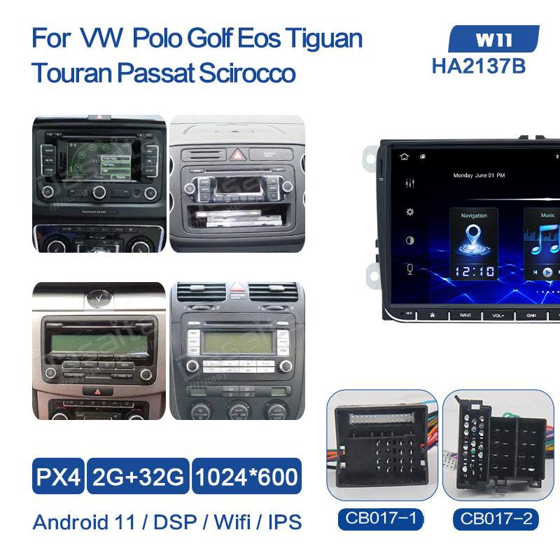 Dasaita (Outlets) MAX10 VW Universal Polo Golf Eos/Skoda 2006-2016 Car Stereo 9" Carplay Android Auto PX6 4G+64G Android10 1280*720 DSP Radio