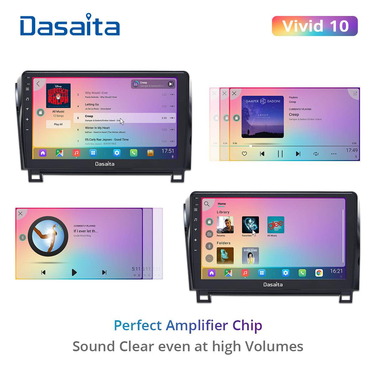 Dasaita Vivid11 Toyota Tundra Sequoia Car Stereo 10.2Inch Carplay Android Auto PX6 4G+64G Android11 1280*720 DSP AHD Radio