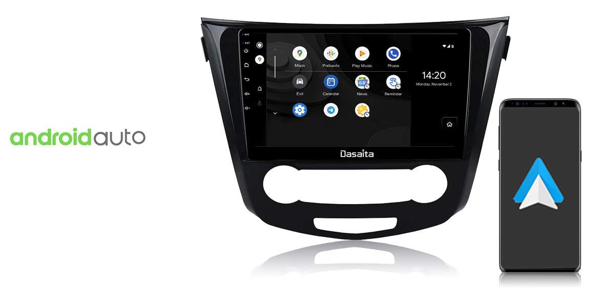 Dasaita Vivid11 Nissan Qashqai 2014 2015 2016 2017 2018 Car Stereo 10.2 Inch Carplay Android Auto PX6 4G+64G Android11 1280*720 DSP AHD Radio