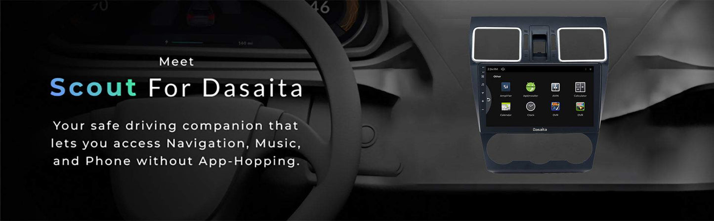 Dasaita Scout10 Subaru Forester 4 WRX 2016 2017 2018 Car Stereo 9 Inch Carplay Android Auto PX6 4G+64G Android10 1280*720 DSP AHD Radio