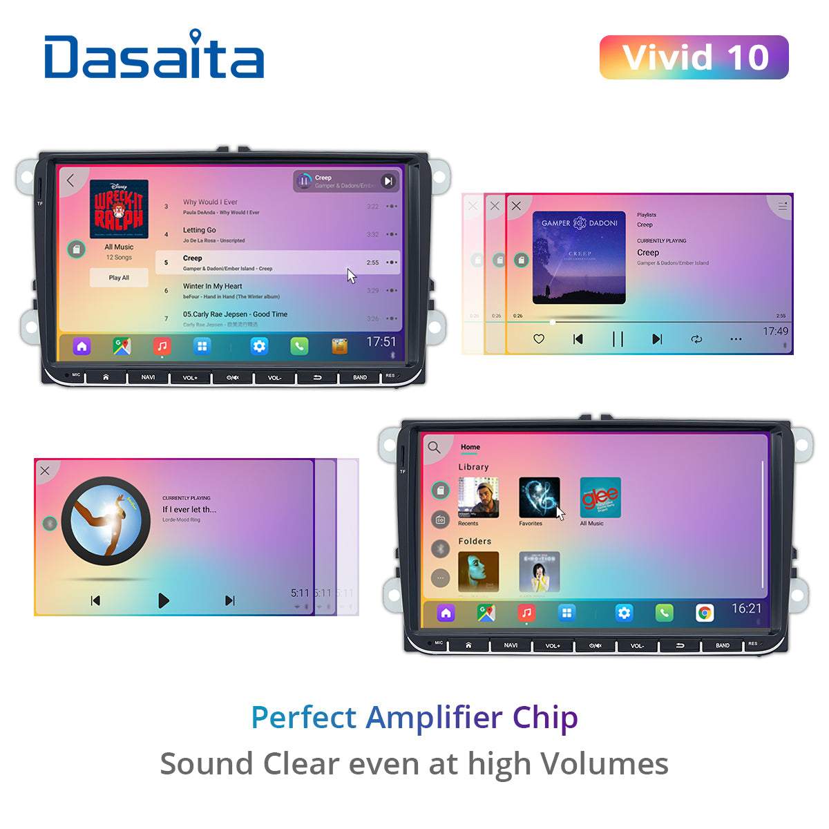 Dasaita Vivid11 9 inch for VW Polo Golf Tiguan Universal Car Stereo IPS 4G RAM 64G ROM Amplifier Apple Carplay Spotify
