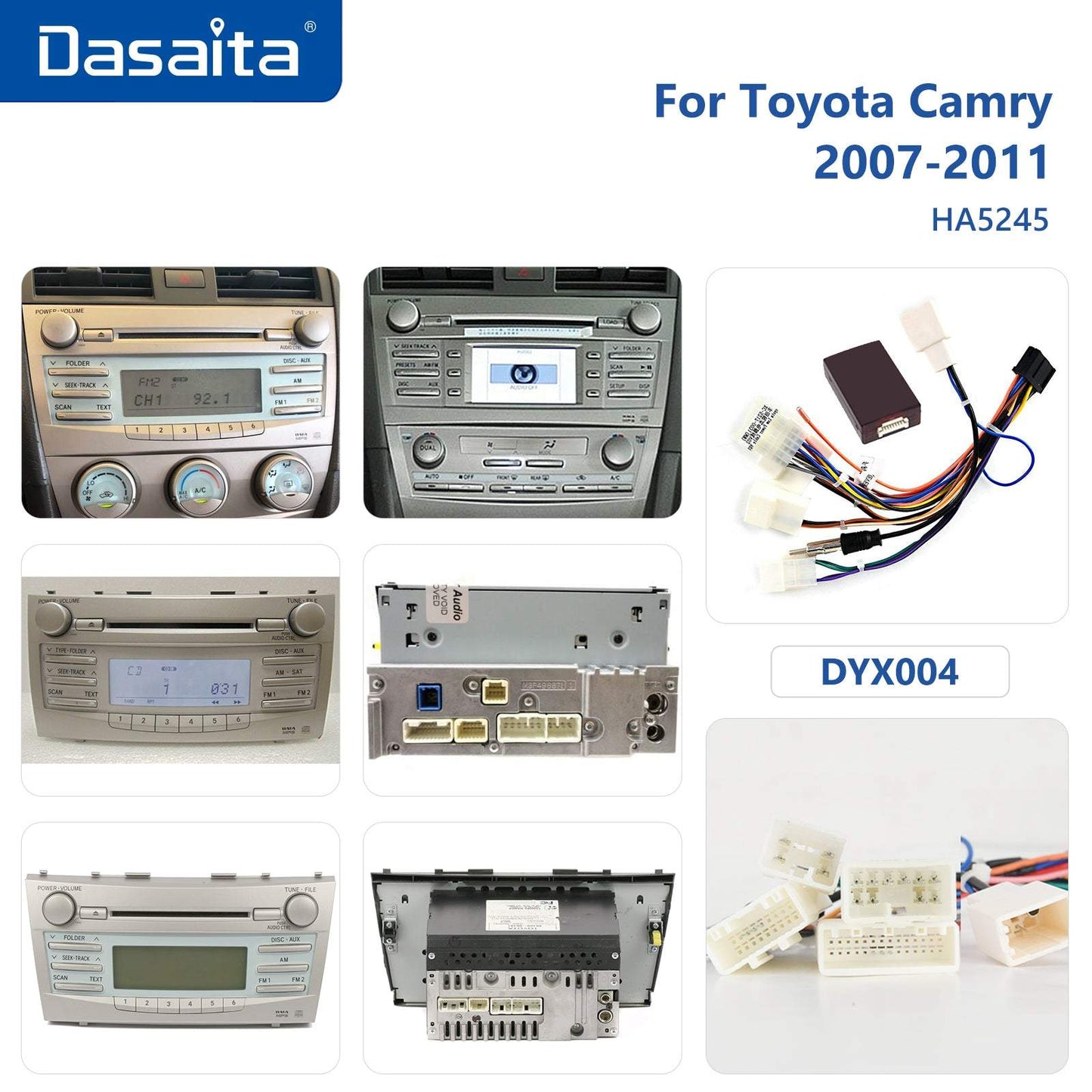 Dasaita MAX10/MAX11 Toyota Camry 2007 2008 2009 2010 2011 Car Stereo 9 Inch Carplay Android Auto PX6 4G+64G Android10/Android11 1280*720 DSP AHD Radio