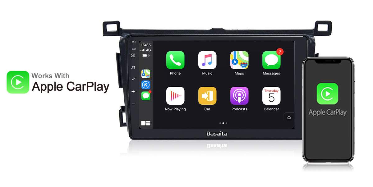 Dasaita Vivid11 Toyota RAV4 2012 2013 2014 2015 2016 2017 Car Stereo 9 Inch Carplay Android Auto PX6 4G+64G Android11 1280*720 DSP AHD Radio