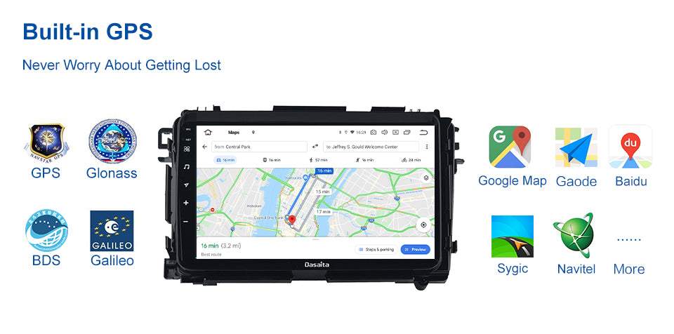 Dasaita MAX11 Honda Vezel HRV 2013 2014 2015 2016 2017 2018 2019 Car Stereo 9 Inch Carplay Android Auto PX6 4G+64G Android11 1280*720 DSP Radio