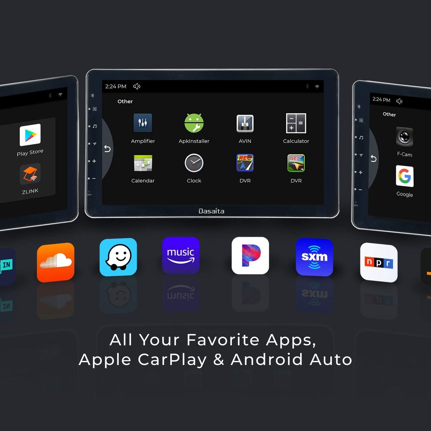 Dasaita Scout10 Universal Double Din Car Stereo 11.6 Inch Carplay Android Auto PX6 4G+64G Android10 1920*1080 DSP AHD Radio