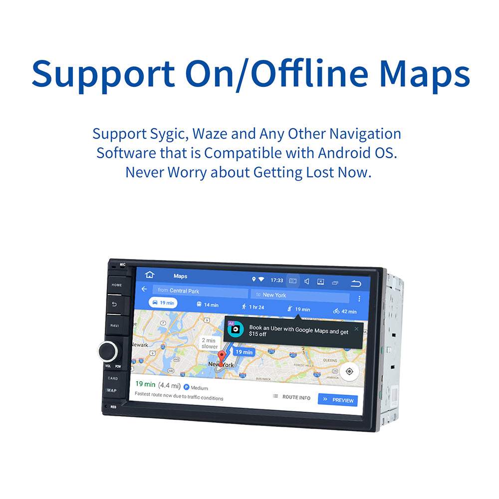 Dasaita MAX11 Universal Double Din Car Stereo 7 Inch Carplay Android Auto PX6 4G+64G Android11 1024*600 DSP AHD Radio