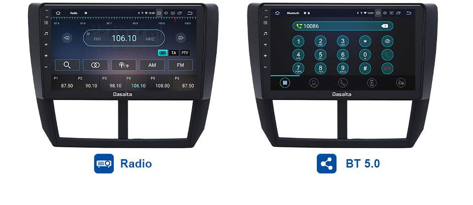 Dasaita MAX10 Subaru Forester 3 Impreza 2007 2008 2009 2010 2011 2012 Car Stereo 9 Inch Carplay Android Auto PX6 4G+64G Android10 1280*720 DSP Radio