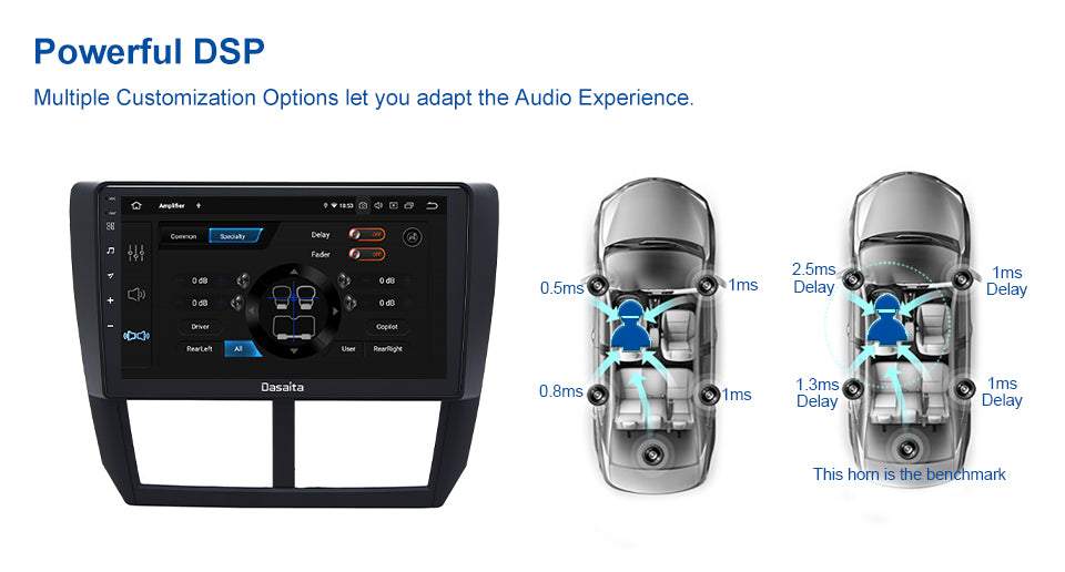 Dasaita MAX10 Subaru Forester 3 Impreza 2007 2008 2009 2010 2011 2012 Car Stereo 9 Inch Carplay Android Auto PX6 4G+64G Android10 1280*720 DSP Radio
