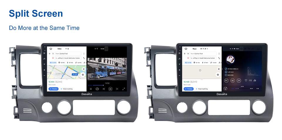 Dasaita MAX11 Honda Civic 2007 2008 2009 2010 2011 Car Stereo 10.2 Inch Carplay Android Auto PX6 4G+64G Android11 1280*720 DSP AHD Radio