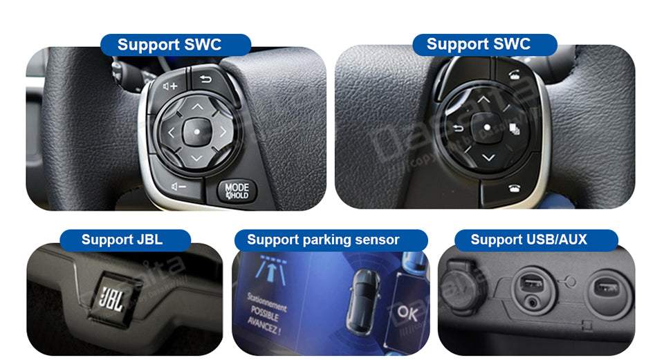 Dasaita MAX11 Toyota Camry 2015 2016 2017 Car Stereo 10.2 Inch Carplay Android Auto PX6 4G+64G Android11 1280*720 DSP AHD Radio
