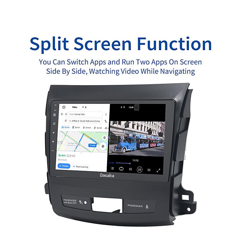 Dasaita Car Android 10.0 For Mitsubishi Outlander 1 Din 2008 2009 2010 2011 Radio Stereo 9“ Multi Touch Screen TDA7850
